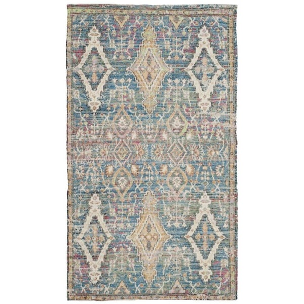 Safavieh Saffron Small Rectangle Area Rug Turquoise & Peach - 3 x 5 ft. SFN564A-3 - main